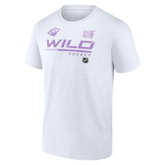 NHL Minnesota Wild NHL Hockey Fights Cancer T-Shirt - White