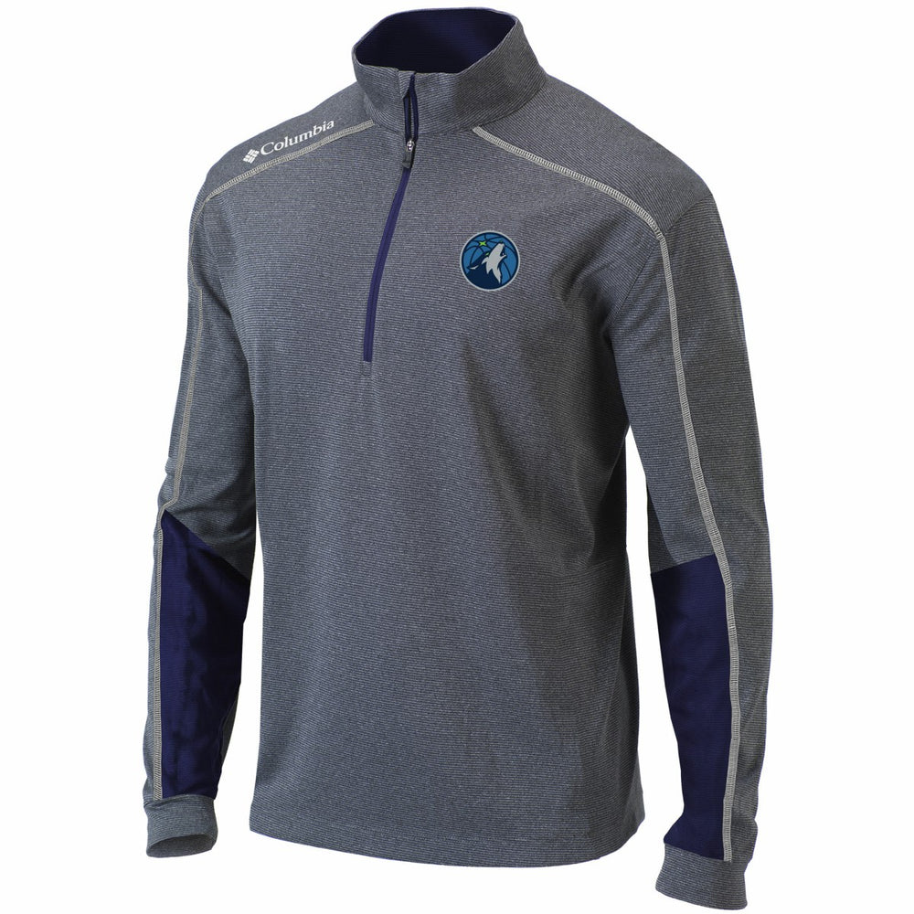 Minnesota Timberwolves Omni-Wick Shotgun 2.0 Quarter-Zip Pullover Top Heathered Gray/Navy