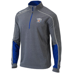 Oklahoma City Thunder Omni-Wick Shotgun 2.0 Quarter-Zip Pullover Top Heathered Gray/Blue
