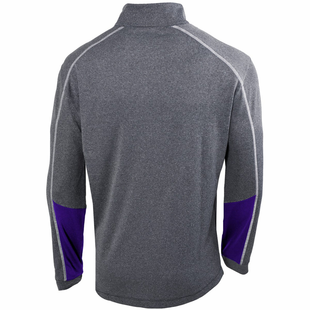 Sacramento Kings Omni-Wick Shotgun 2.0 Quarter-Zip Pullover Top Heathered Gray/Purple