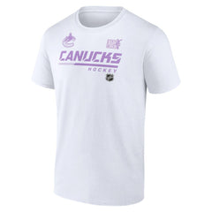 NHL Vancouver Canucks NHL Hockey Fights Cancer T-Shirt - White