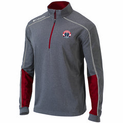 Washington Wizards Omni-Wick Shotgun 2.0 Quarter-Zip Pullover Top Heathered Gray/Red