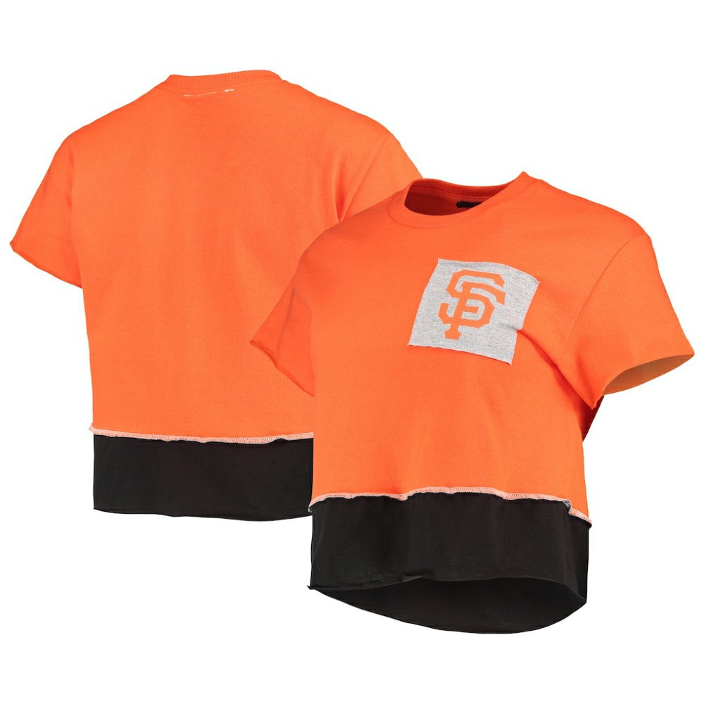 San Francisco Giants Refried Apparel Women's Cropped T-Shirt - Orange T-shirts