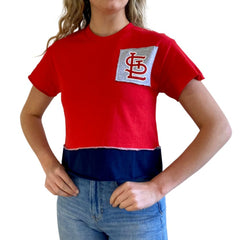 St. Louis Cardinals Refried Apparel Women's Cropped T-Shirt - Red T-shirts