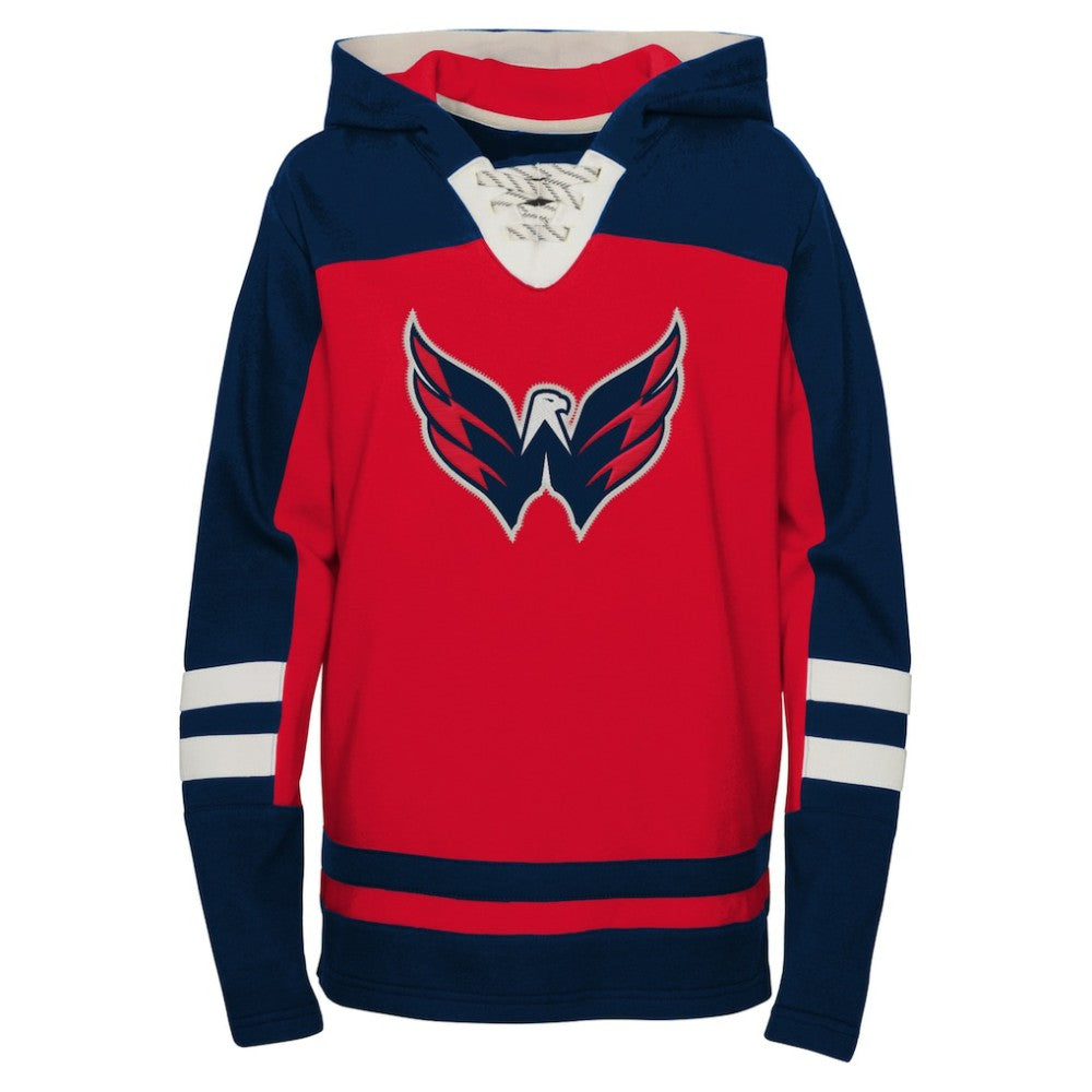 NHL Washington Capitals Youth Ageless Revisited Home Lace-Up Pullover Hoodie - Red