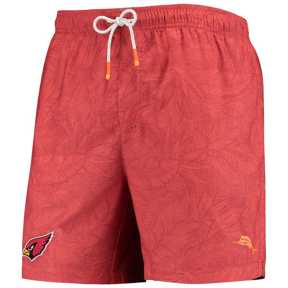 Arizona Cardinals Team Naples Layered Leaves Swim Trunks Cardinal