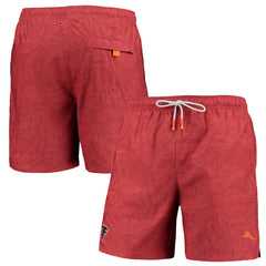 Atlanta Falcons Naples Layered Leaves Swim Trunks Red