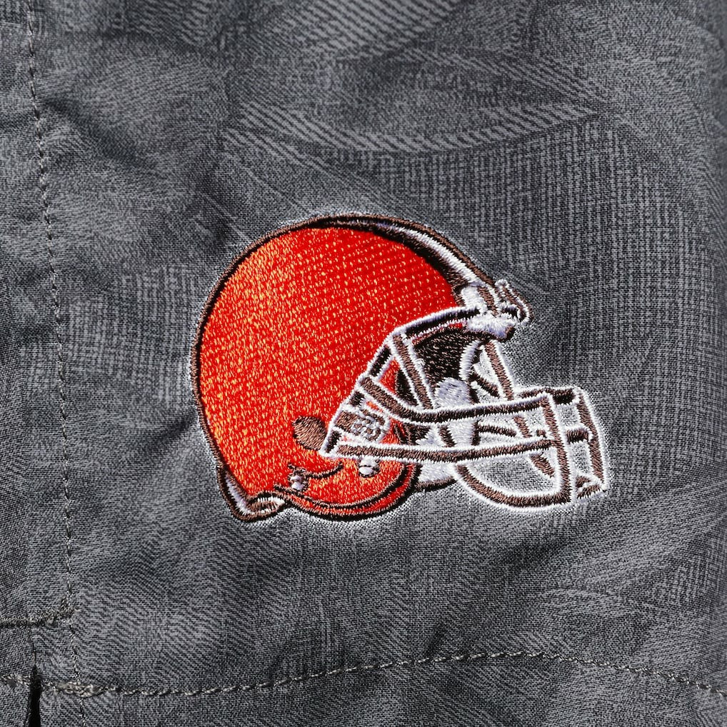 Cleveland Browns Naples Layered Leaves Swim Trunks Black