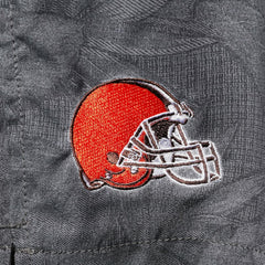 Cleveland Browns Naples Layered Leaves Swim Trunks Black