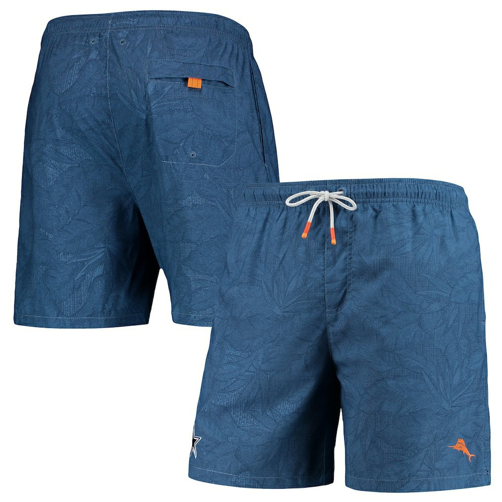 Dallas Cowboys Naples Layered Leaves Swim Trunks Navy