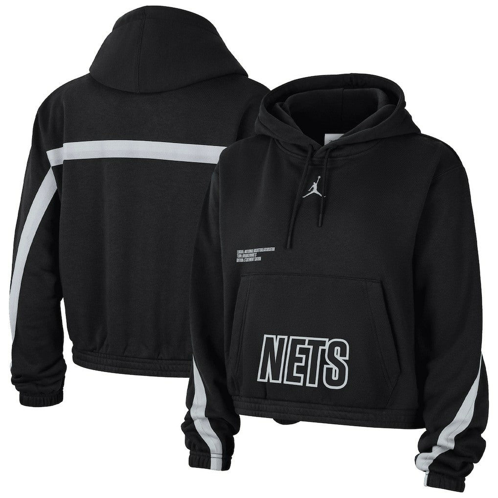 Brooklyn Nets Jordan Brand Women's Courtside Statement Edition Pullover Hoodie Black