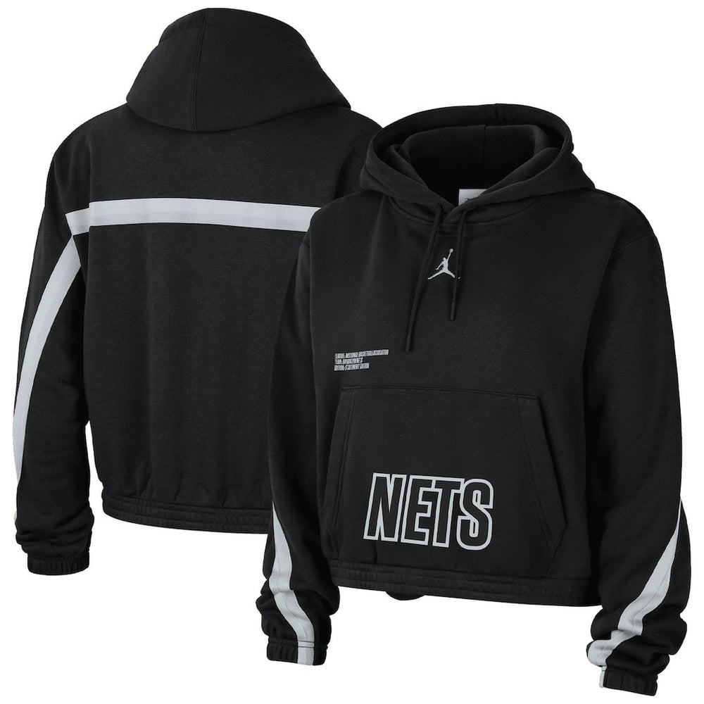 Brooklyn Nets Jordan Brand Women's Courtside Statement Edition Pullover Hoodie Black