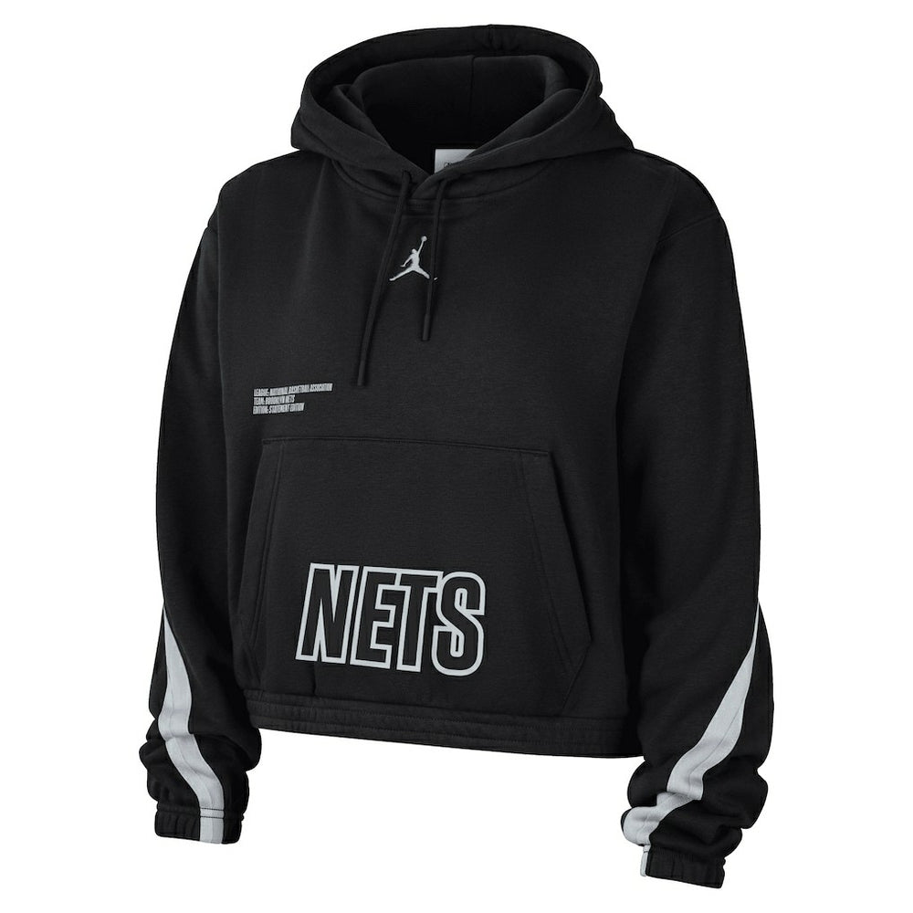 Brooklyn Nets Jordan Brand Women's Courtside Statement Edition Pullover Hoodie Black