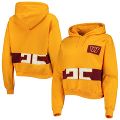 Washington Commanders Refried Apparel Women's Cropped Pullover Hoodie Gold