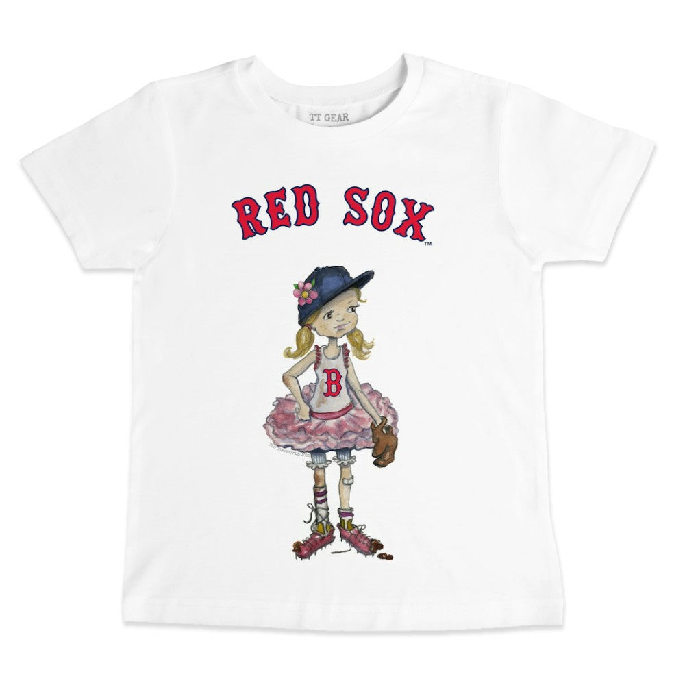 Boston Red Sox Tiny Turnip Youth Baseball Babes T-Shirt - White T-shirts