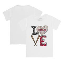 Arizona Diamondbacks Tiny Turnip Youth Baseball Love T-Shirt - White T-shirts