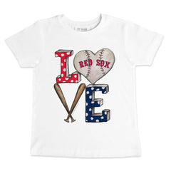 Boston Red Sox Tiny Turnip Youth Baseball Love T-Shirt - White T-shirts