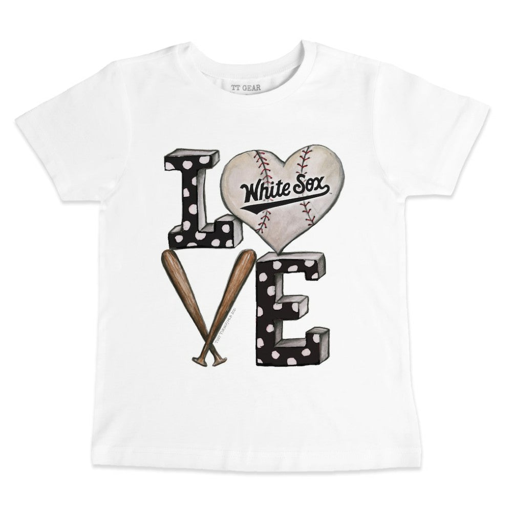 Chicago White Sox Tiny Turnip Youth Baseball Love T-Shirt - White T-shirts