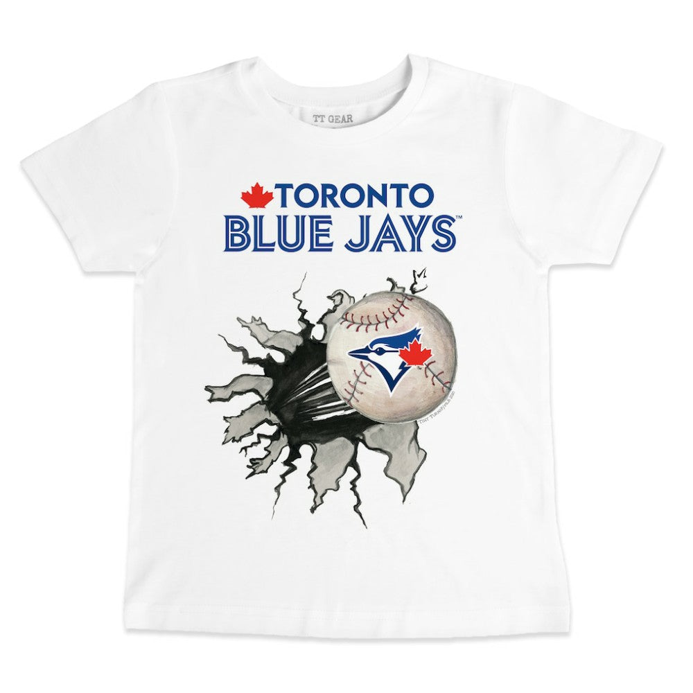 Toronto Blue Jays Tiny Turnip Youth Baseball Tear T-Shirt - White T-shirts