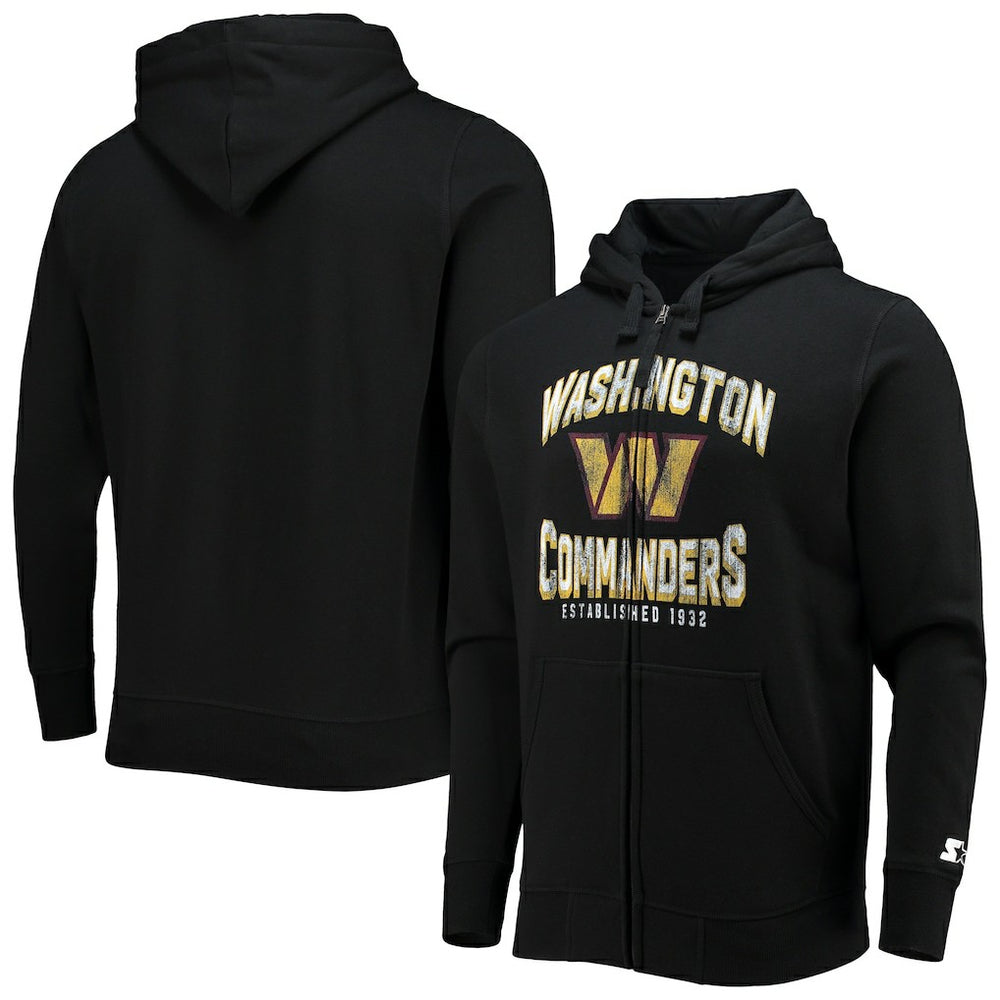 Washington Commanders Starter Post-Season Full-Zip Hoodie Black