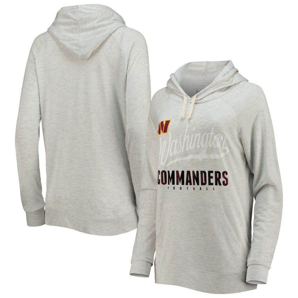 Washington Commanders Touch Women's Pre-Game Raglan Pullover Hoodie Oatmeal