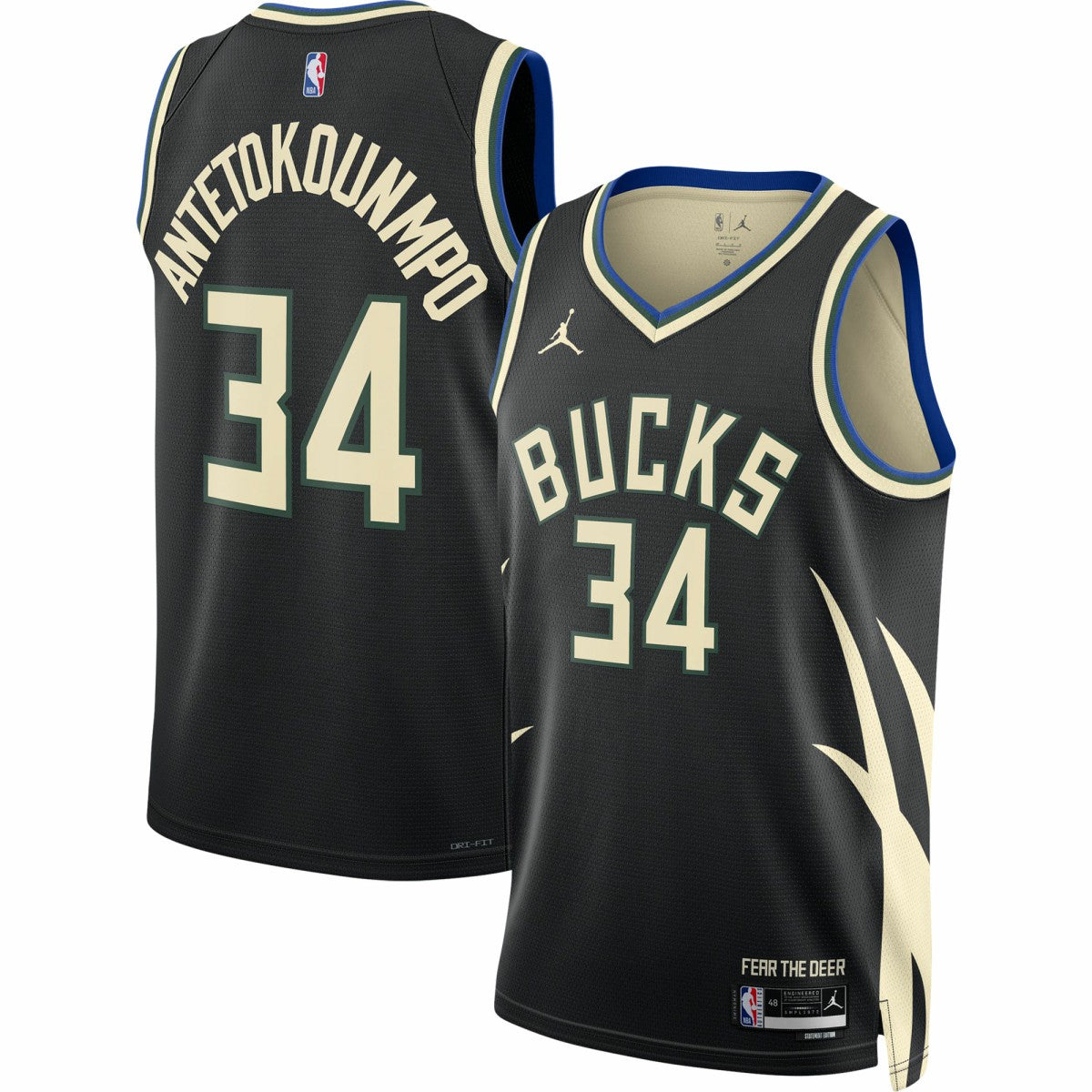 Giannis Antetokounmpo Milwaukee Bucks Jordan Brand Unisex Swingman Jersey Statement Edition Black