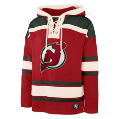 NHL Martin Brodeur New Jersey Devils '47 Retired Player Name & Number Lacer Pullover Hoodie - Red
