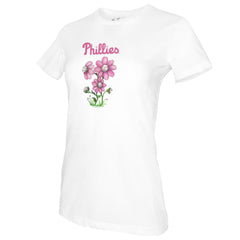 Philadelphia Phillies Tiny Turnip Women's Blooming Baseballs T-Shirt - White T-shirts