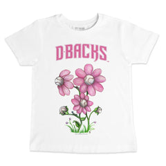 Arizona Diamondbacks Tiny Turnip Youth Blooming Baseballs T-Shirt - White T-shirts