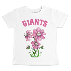 San Francisco Giants Tiny Turnip Youth Blooming Baseballs T-Shirt - White T-shirts