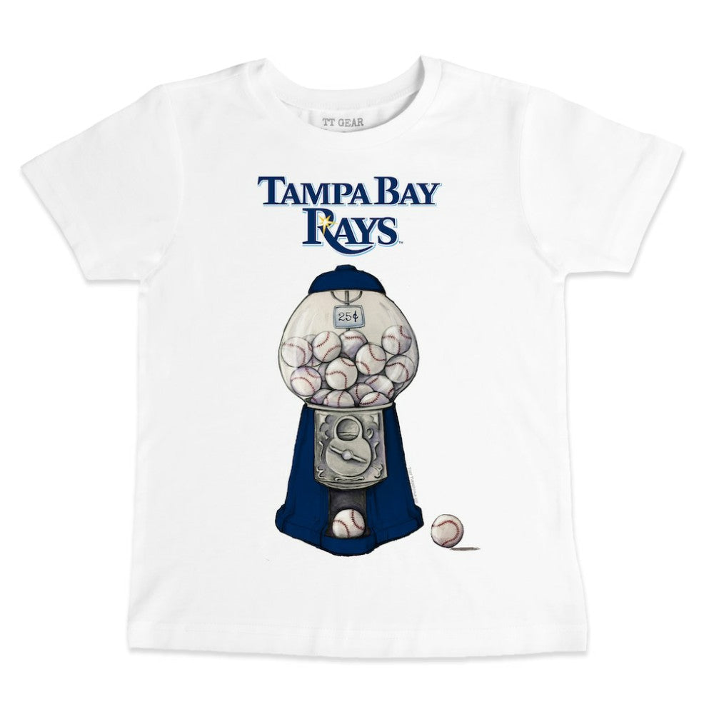 Tampa Bay Rays Tiny Turnip Youth Gumball Machine T-Shirt - White T-shirts