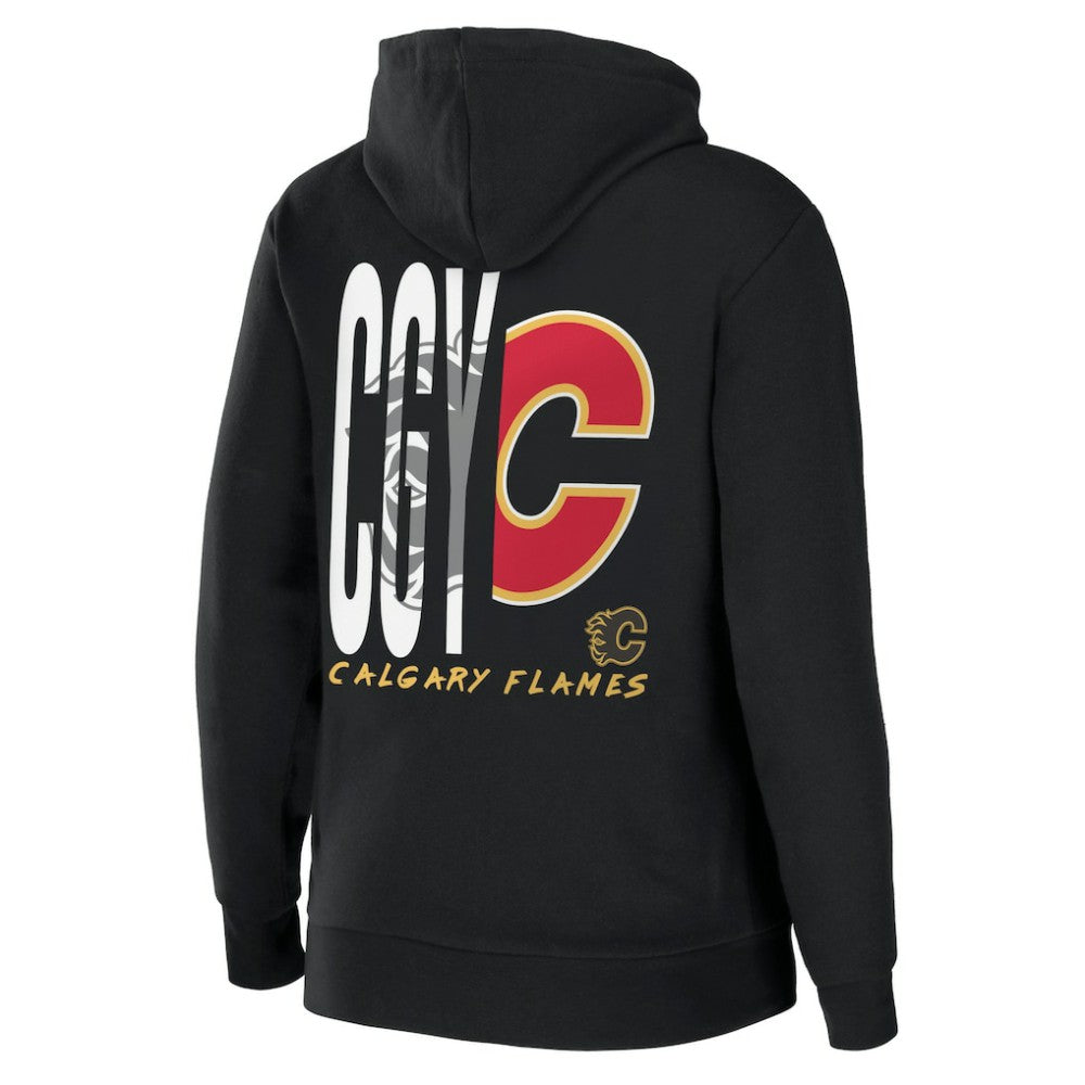 NHL Calgary Flames WEAR by Erin Andrews Women's Sponge Fleece Full-Zip Hoodie - Black