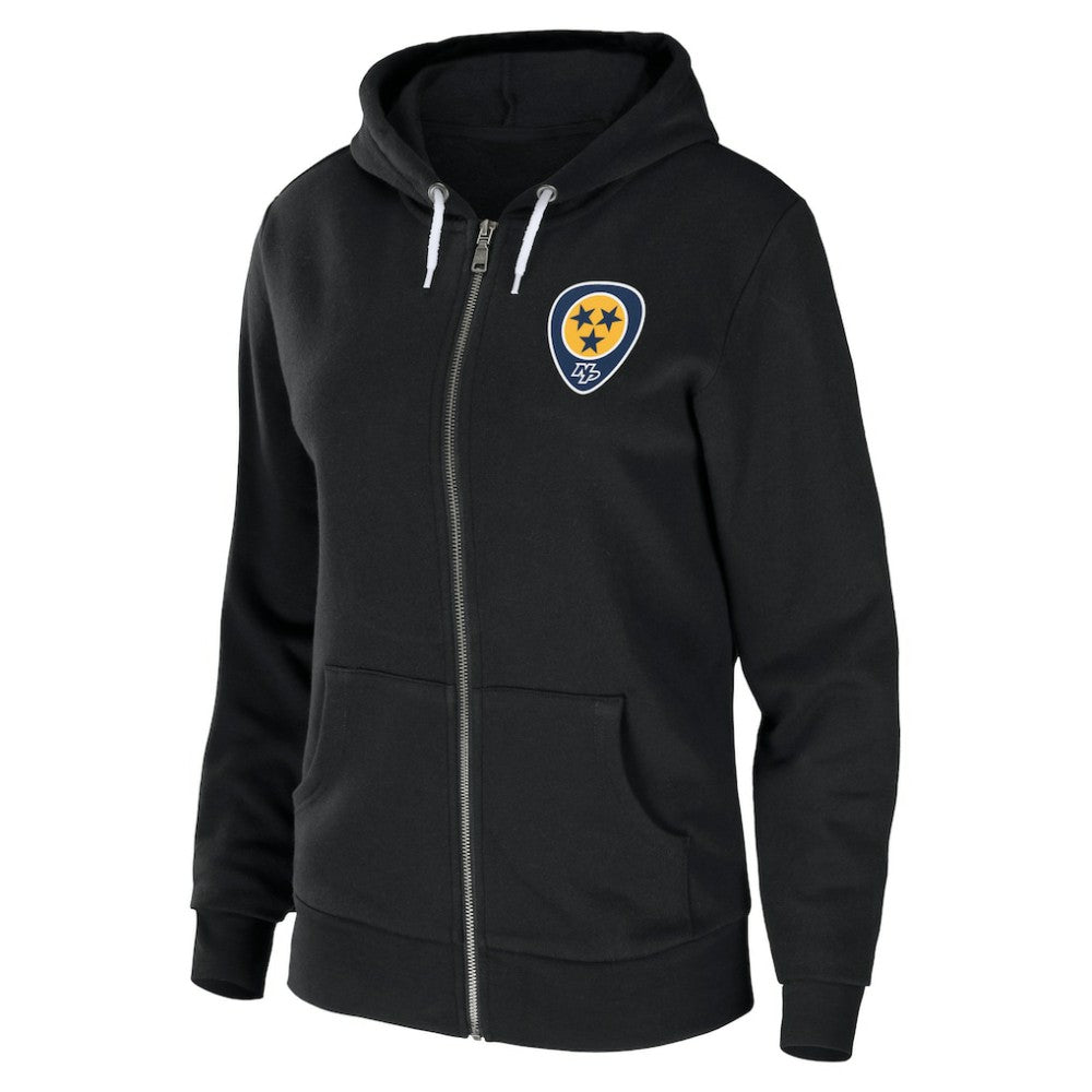 NHL Nashville Predators WEAR by Erin Andrews Women's Sponge Fleece Full-Zip Hoodie - Black