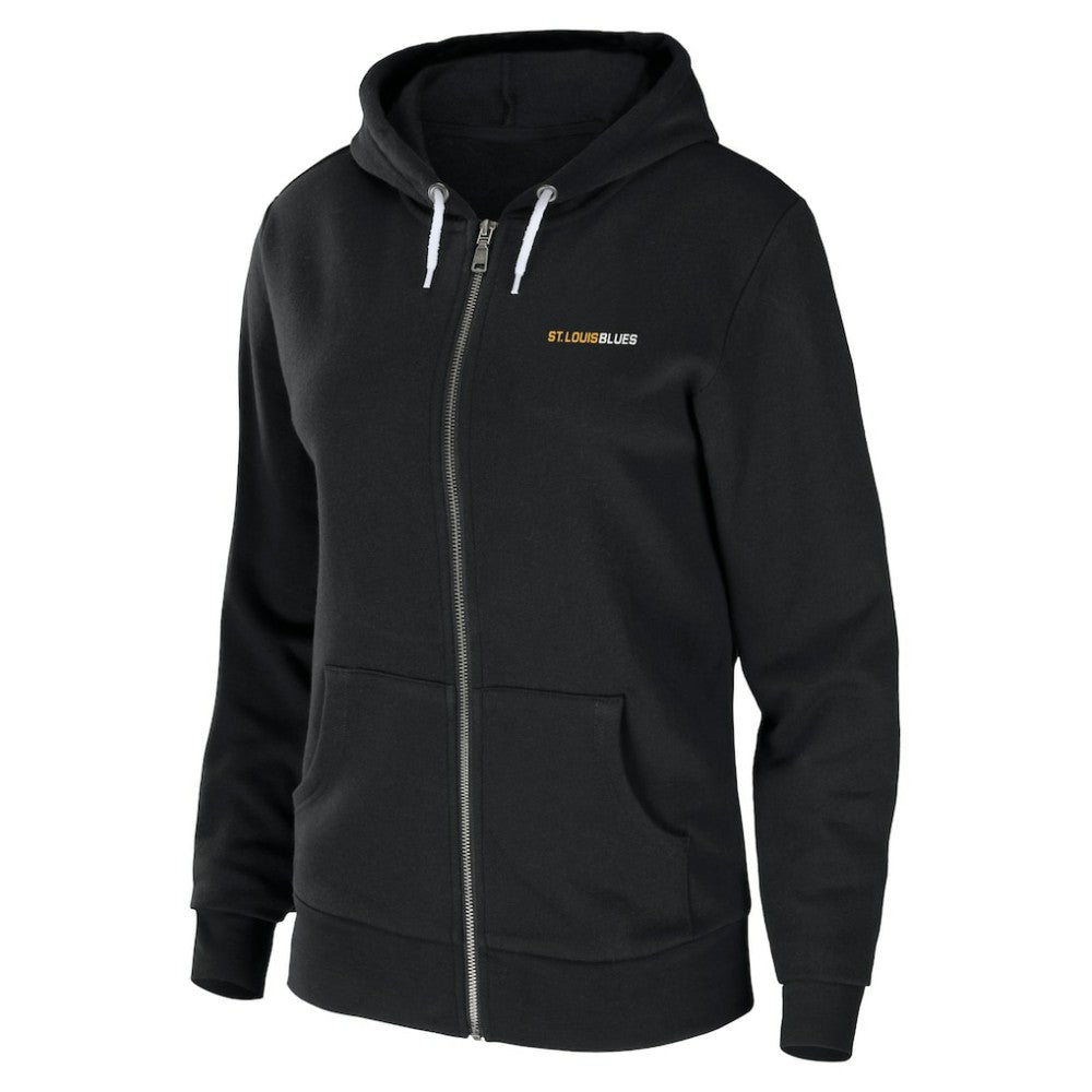 NHL St. Louis Blues WEAR by Erin Andrews Women's Sponge Fleece Full-Zip Hoodie - Black