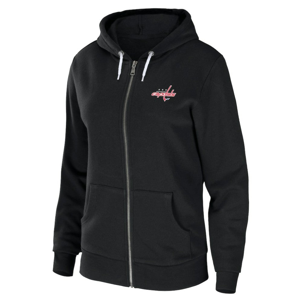 NHL Washington Capitals WEAR by Erin Andrews Women's Sponge Fleece Full-Zip Hoodie - Black