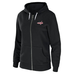 NHL Washington Capitals WEAR by Erin Andrews Women's Sponge Fleece Full-Zip Hoodie - Black