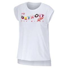 NHL Detroit Red Wings WEAR by Erin Andrews Women's Greetings From Muscle T-Shirt - White