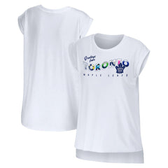 NHL Toronto Maple Leafs WEAR by Erin Andrews Women's Greetings From Muscle T-Shirt - White