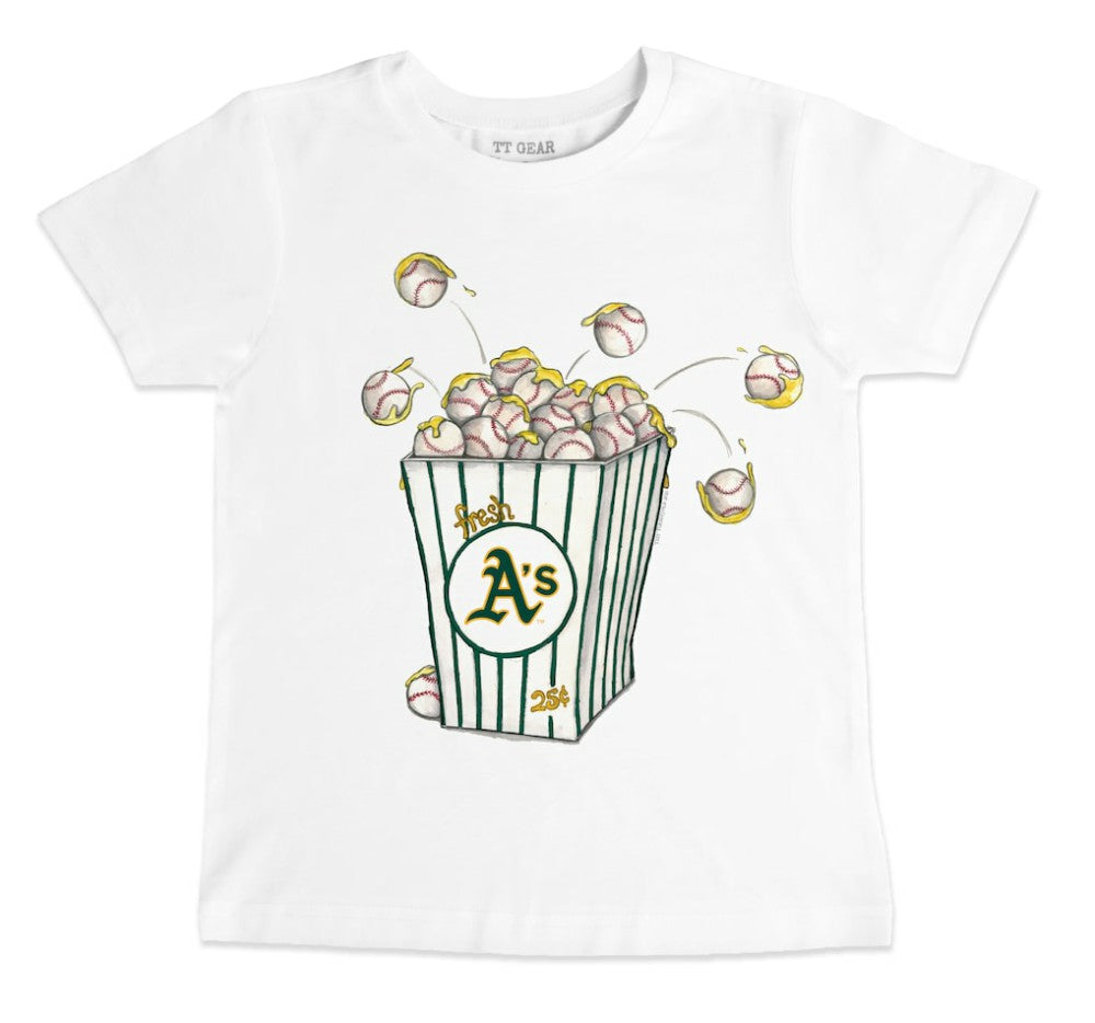 Athletics Tiny Turnip Youth Popcorn T-Shirt - White T-shirts