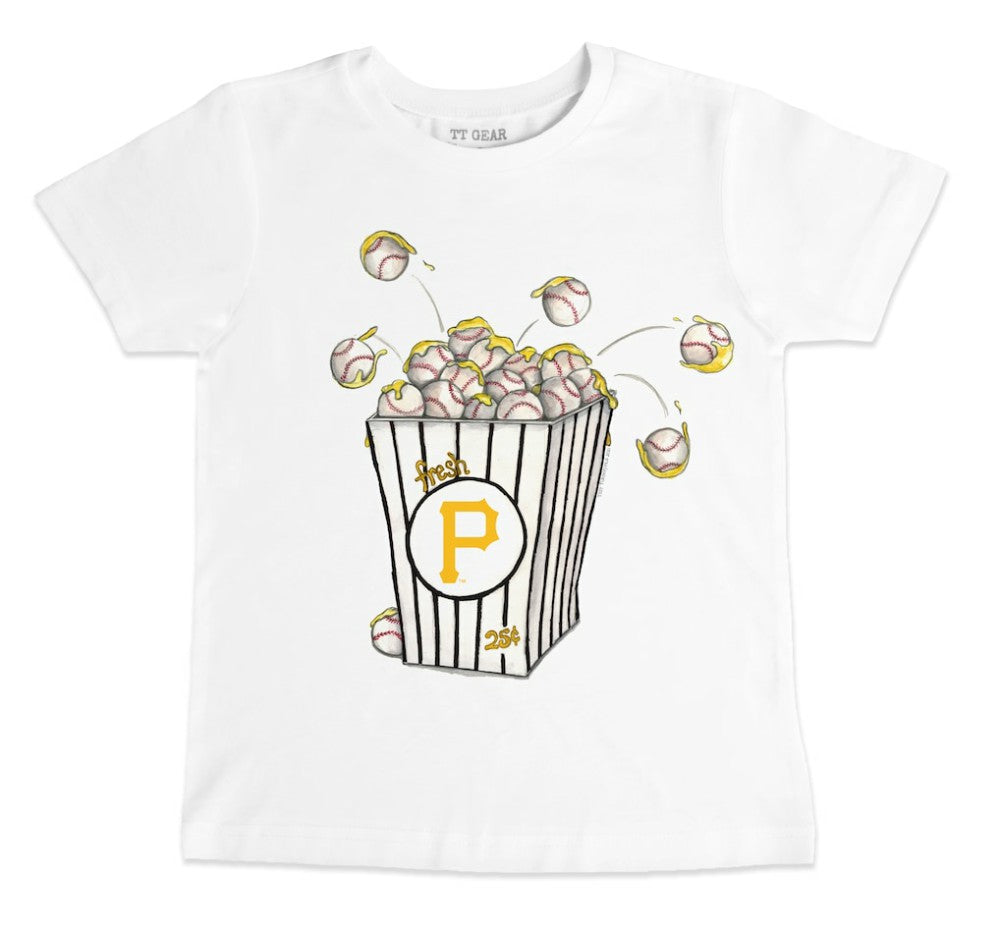 Pittsburgh Pirates Tiny Turnip Youth Popcorn T-Shirt - White T-shirts