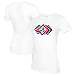Atlanta Braves Tiny Turnip Women's Prism Arrows T-Shirt - White T-shirts