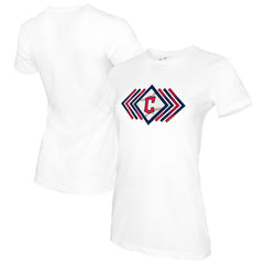 Cleveland Guardians Tiny Turnip Women's Prism Arrows T-Shirt - White T-shirts