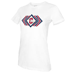 Cleveland Guardians Tiny Turnip Women's Prism Arrows T-Shirt - White T-shirts