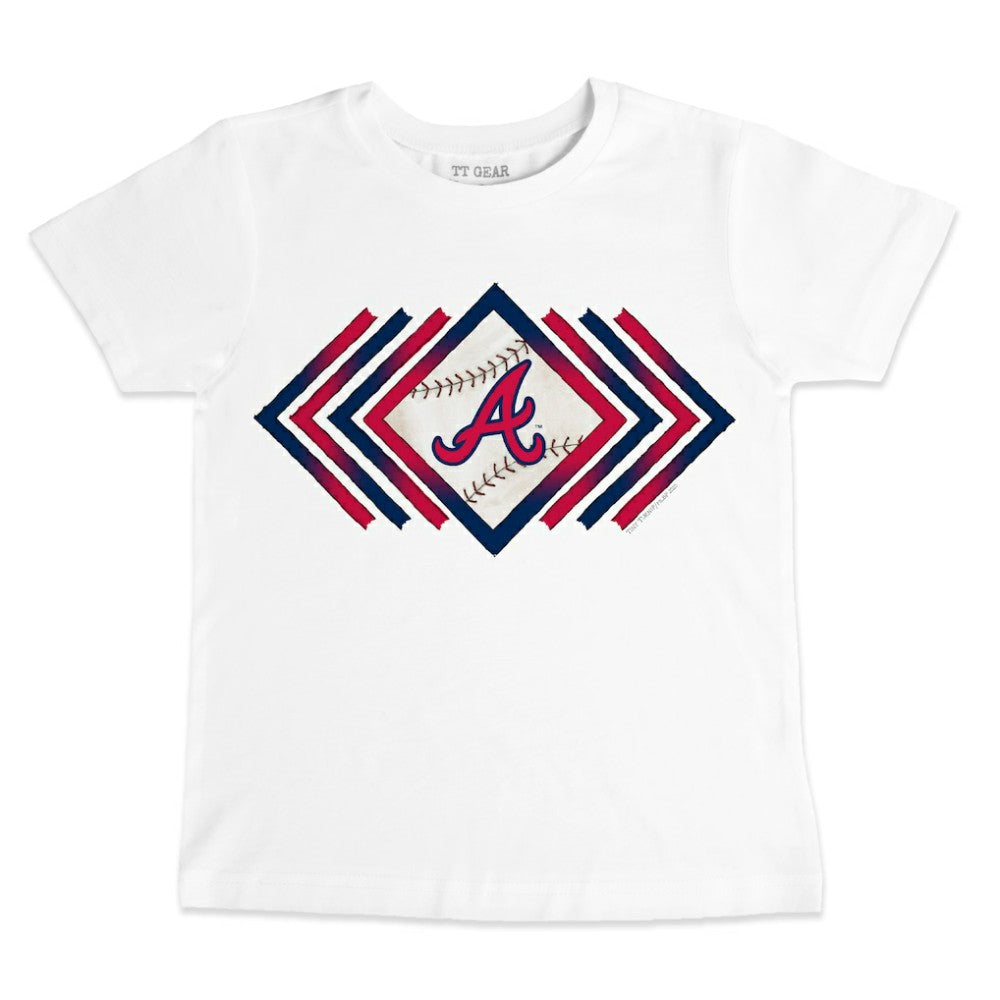 Atlanta Braves Tiny Turnip Youth Prism Arrows T-Shirt - White T-shirts