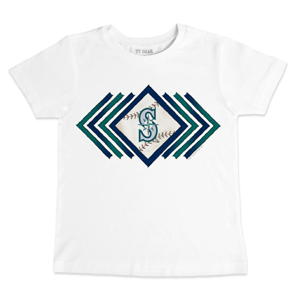 Seattle Mariners Tiny Turnip Youth Prism Arrows T-Shirt - White T-shirts
