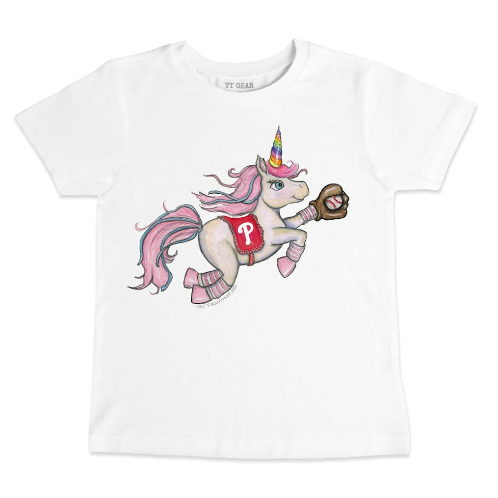 Philadelphia Phillies Tiny Turnip Youth Unicorn T-Shirt - White T-shirts