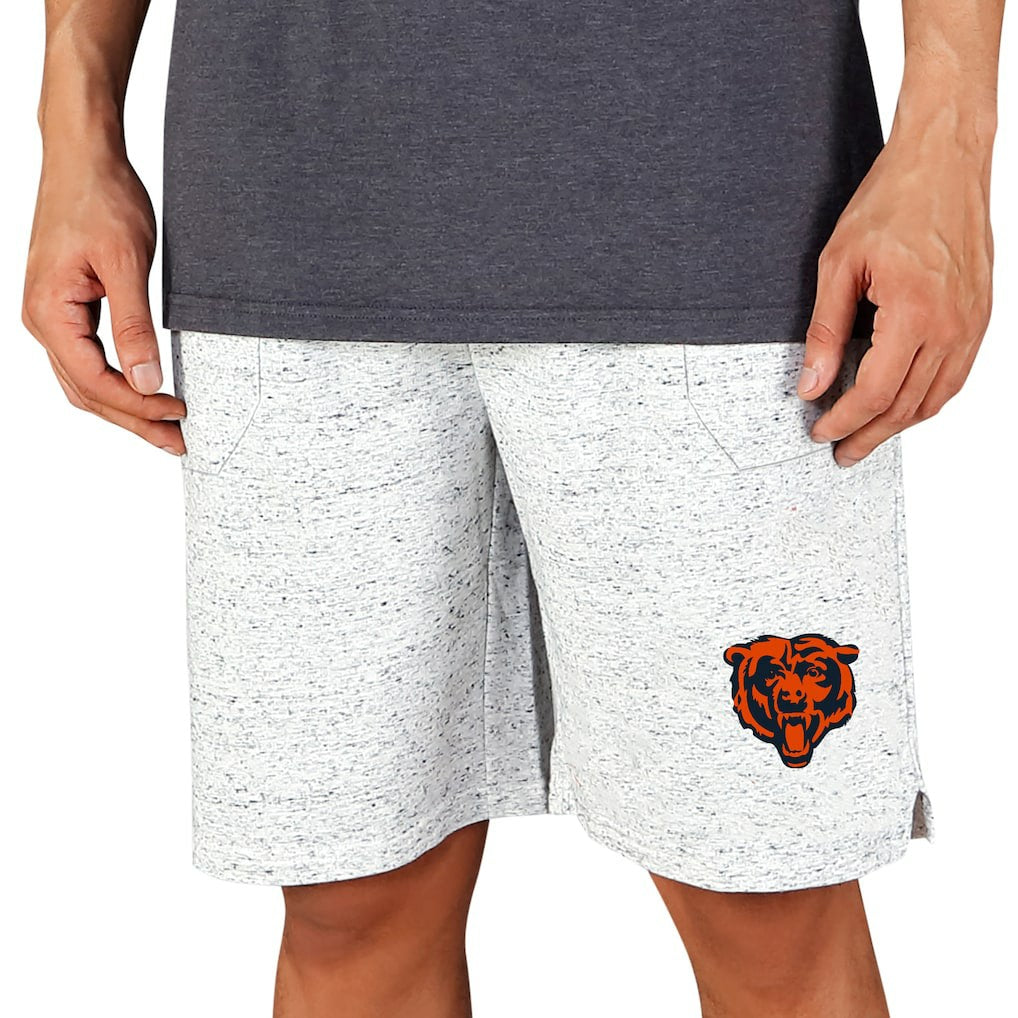 Chicago Bears Concepts Sport Throttle Knit Jam Shorts White/Charcoal