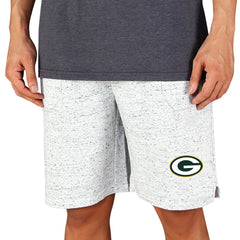 Green Bay Packers Concepts Sport Throttle Knit Jam Shorts White/Charcoal