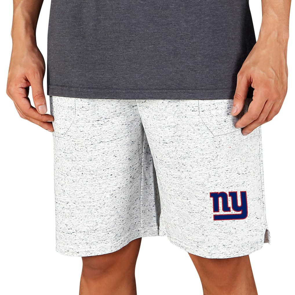 New York Giants Concepts Sport Throttle Knit Jam Shorts White/Charcoal