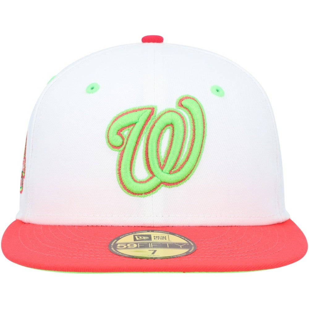 Washington Nationals New Era  Robert F. Kennedy Memorial Stadium Strawberry Lolli 59FIFTY Fitted Hat - White/Coral Hats